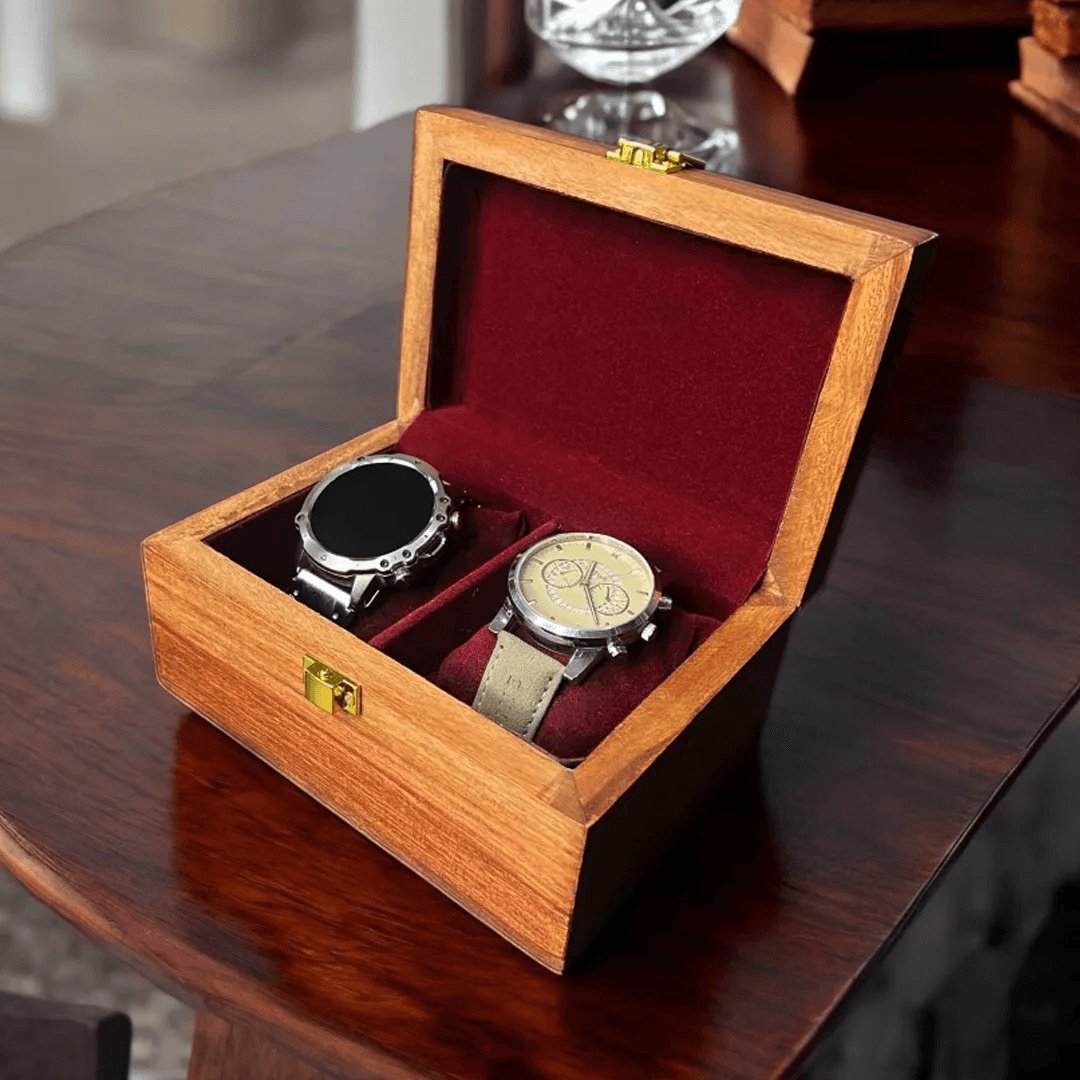 2 Watches – Plain – Wood Top