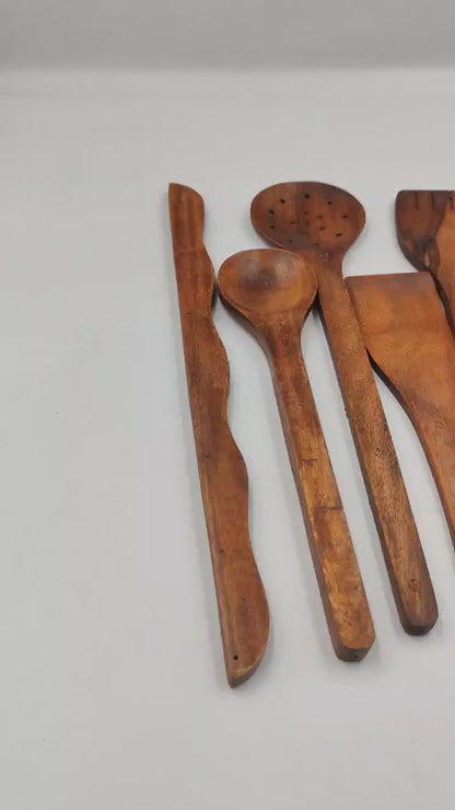 Wooden Spoon Set – 8 Pieces